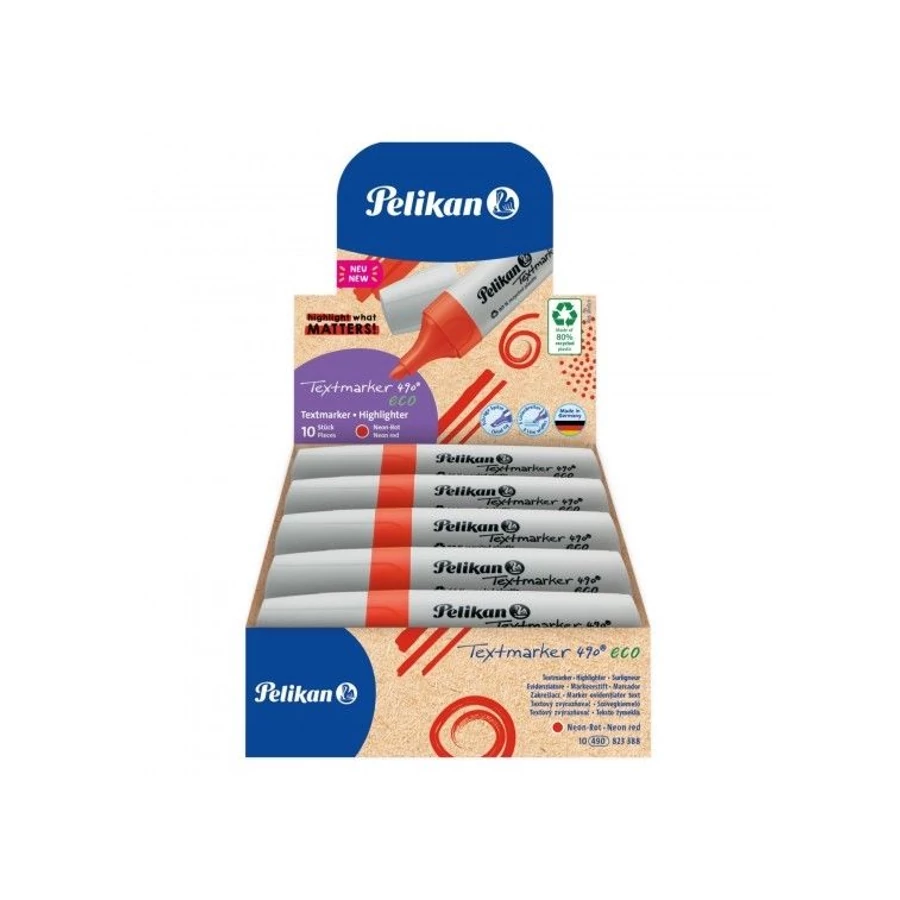 SZÖVEGKIEMELŐ PELIKÁN 490 eco (piros, 00823388)