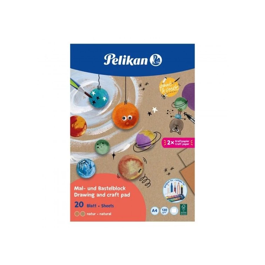 RAJZKARTON A4 natúr 120gr. 20ív/csom. PELIKAN