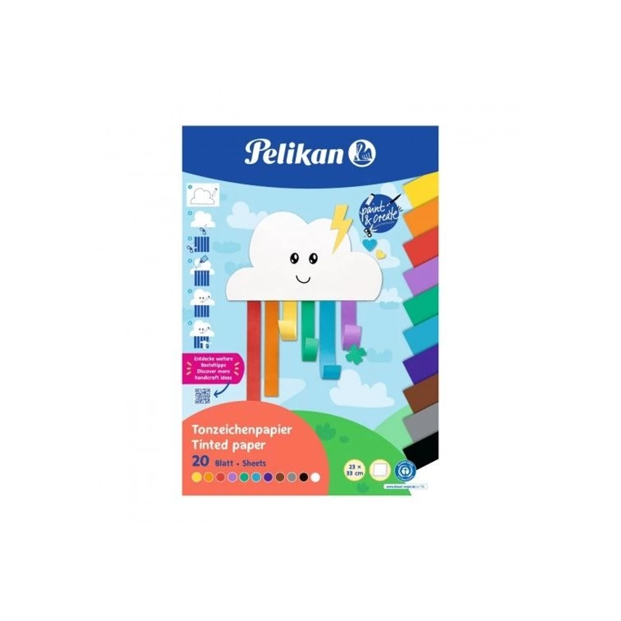 BARKÁCSKARTON 23*33 intenzív színek 120gr. Pelikan Rainbow  20ív/cs