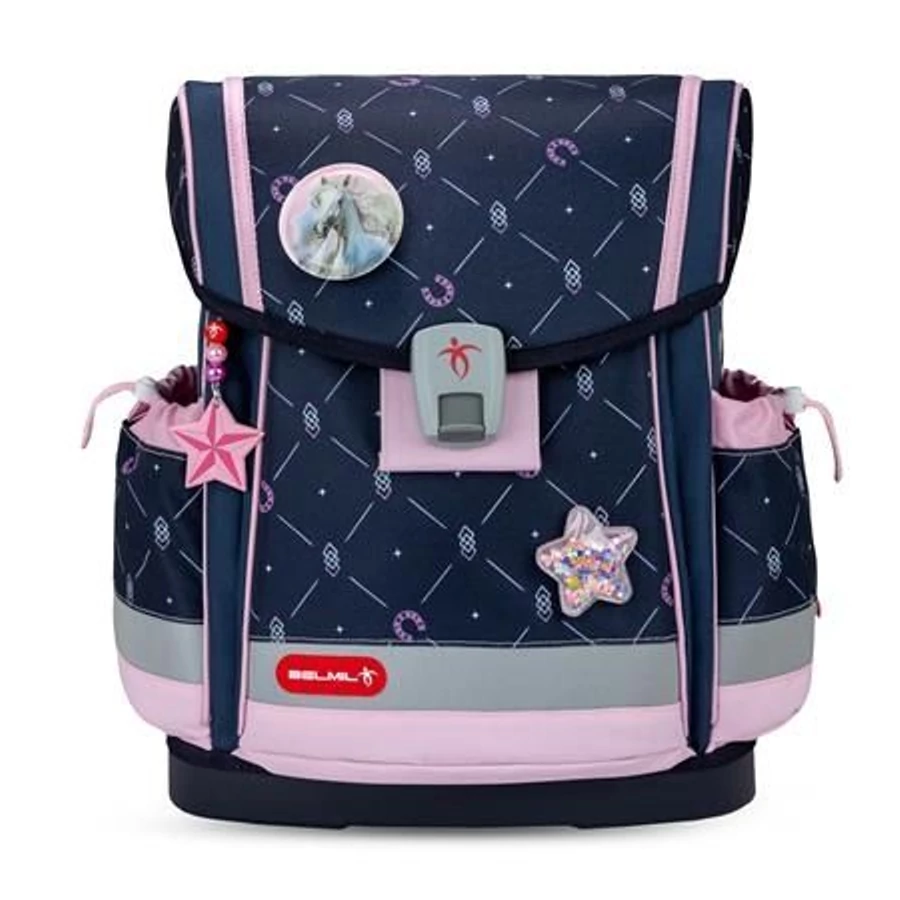 Iskolatáska Belmil Classy Plus'24 mágneszárral merev falú  405-78 (Plus Hearts, BL40578AG8L)