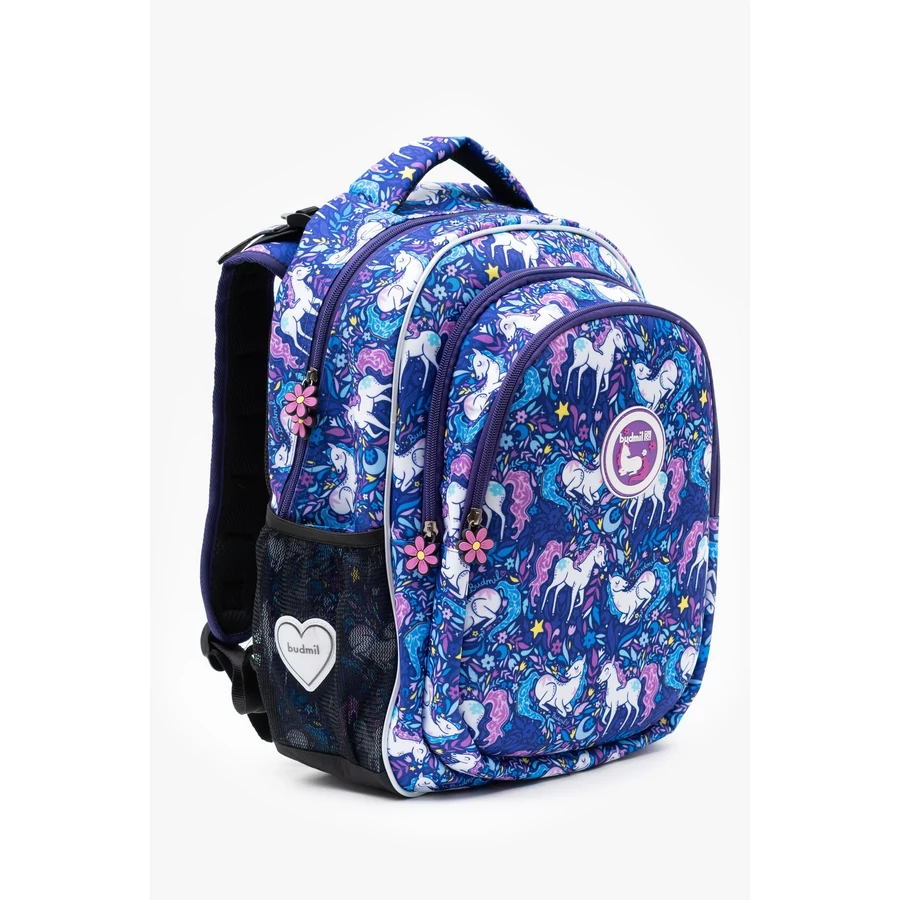Hátitáska BUDMIL ergonómiai Balbea 10220013/S8 kék-lila lovas