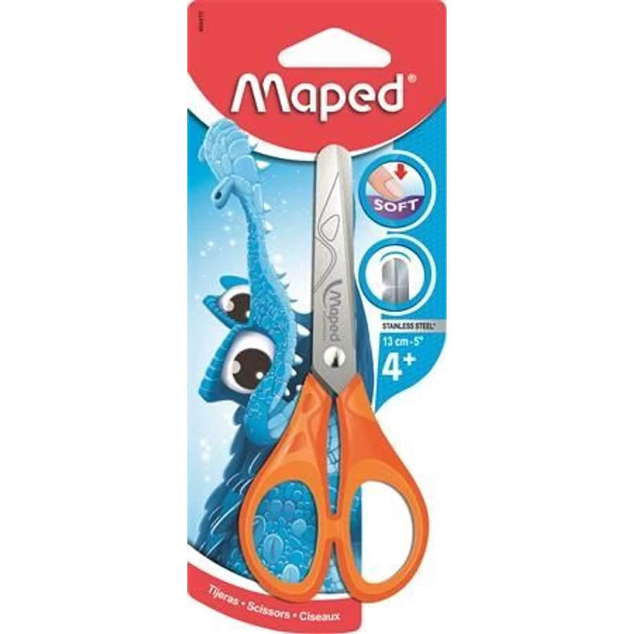 OLLÓ 13cm MAPED "Essentials Soft" szimmetrikus  iskolai, bliszterben