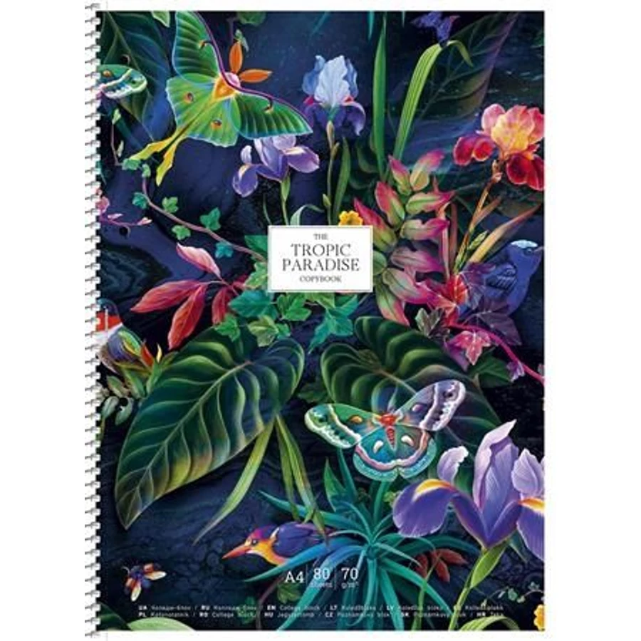 FÜZET spirál A4+  SHKOLYARYK kockás 80l