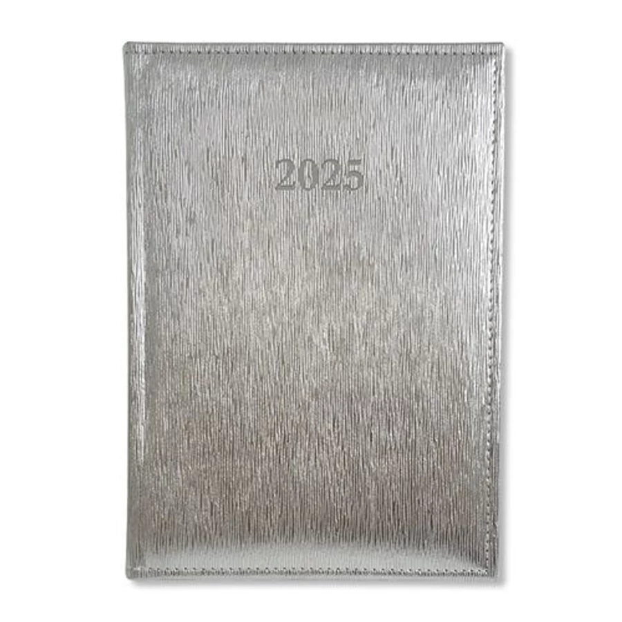 *59511 HATÁRIDŐNAPLÓ 2025 B6 heti Period Border Lamé körbevarrott