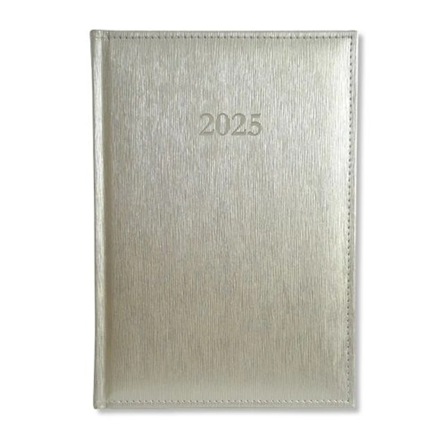 *59511 HATÁRIDŐNAPLÓ 2025 B6 heti Period Border Lamé körbevarrott