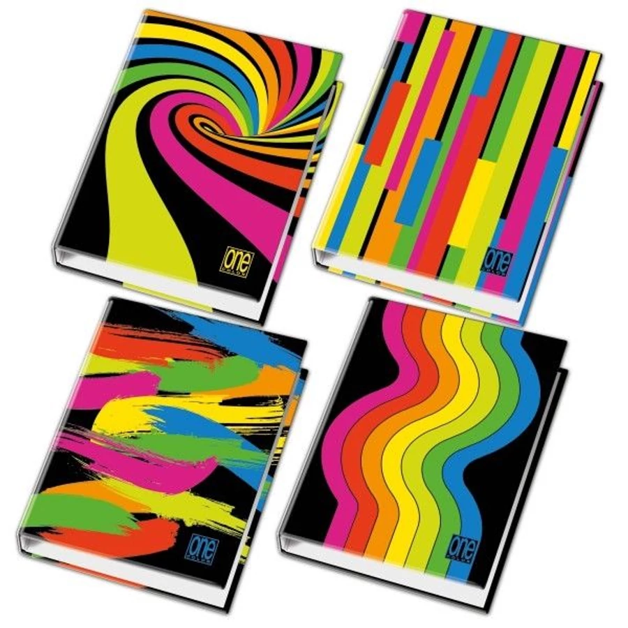 GYÜRÜSKÖNYV A4 BLASETTI 4R One Color Black&amp;Fluo  8467