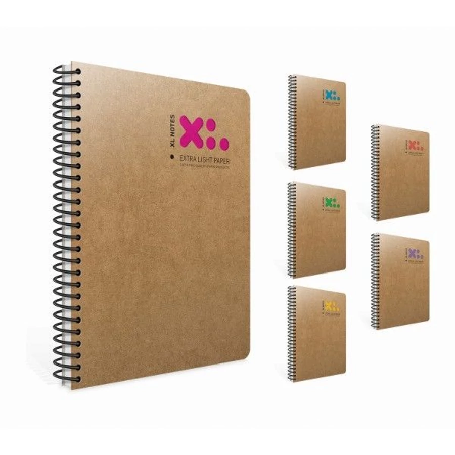 FÜZET spirál 17*24cm GIPTA XL Notes LW vonalas karton 80l  5331