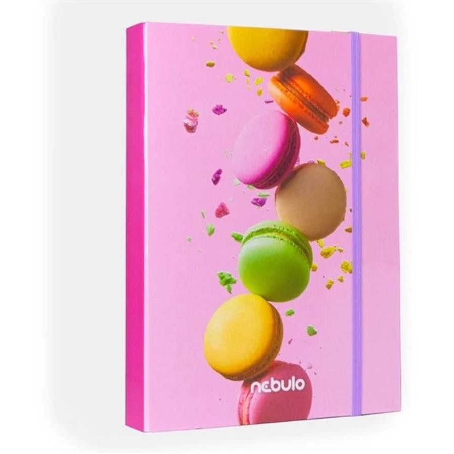 FÜZETBOX A4 NEBULÓ színes, mintás (Macaron)