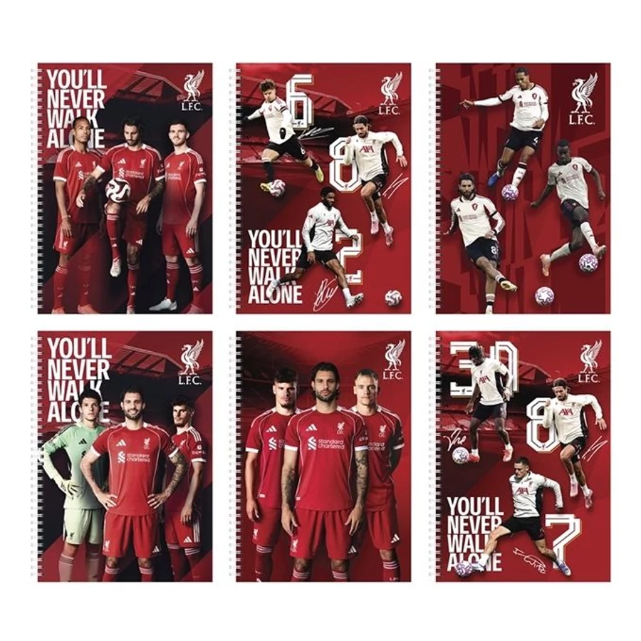 FÜZET spirál A4 vonalas Liverpool FC 70l 