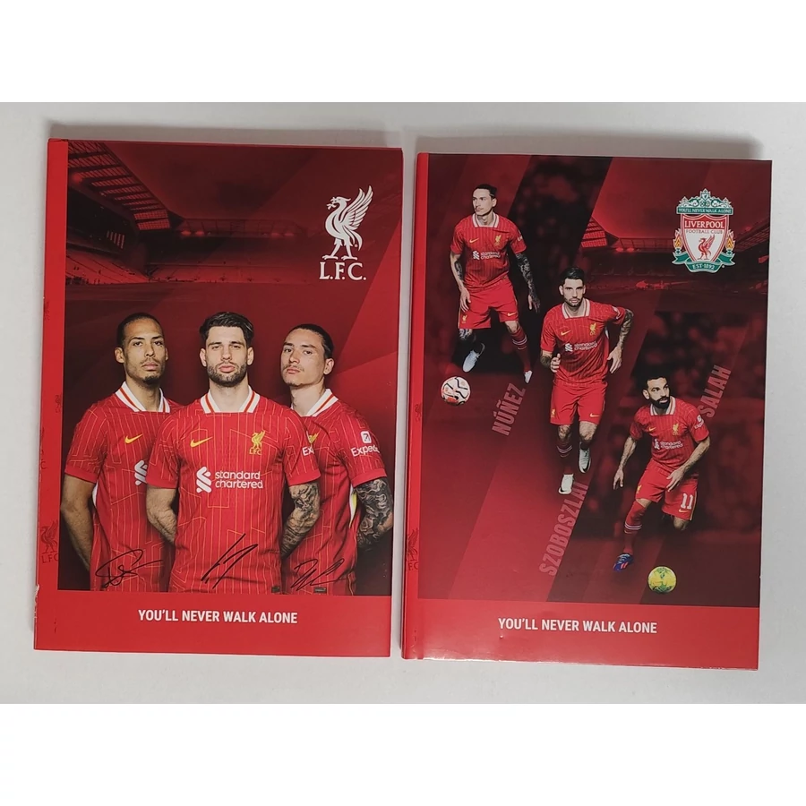 BEÍRÓFÜZET A5 Liverpool FC 96l. vonalas kemény fed.