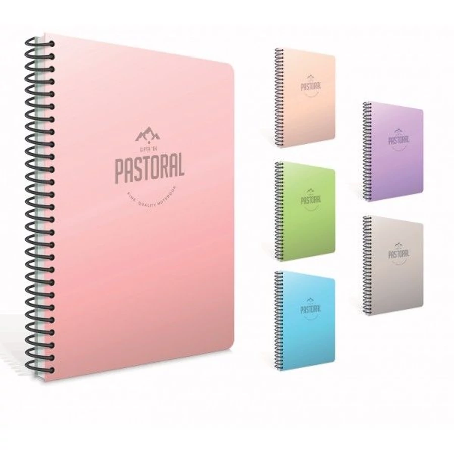 FÜZET spirál A4 GIPTA Pastoral vonalas PP 200l  5555