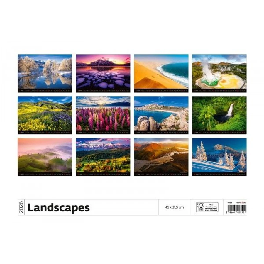 *59986 FALINAPTÁR 2026 Landscapes tájak GOS H128   45*31,5cm