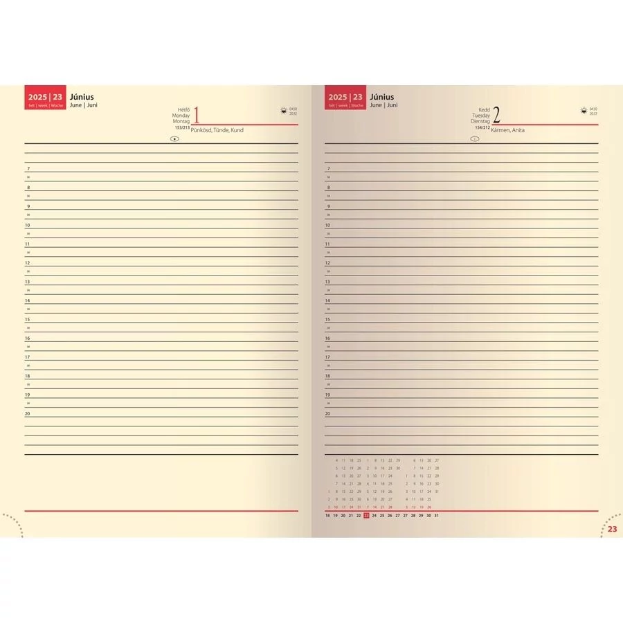 *60004 HATÁRIDŐNAPLÓ 2025 B5 napi Realsystem-5622 BOLERO