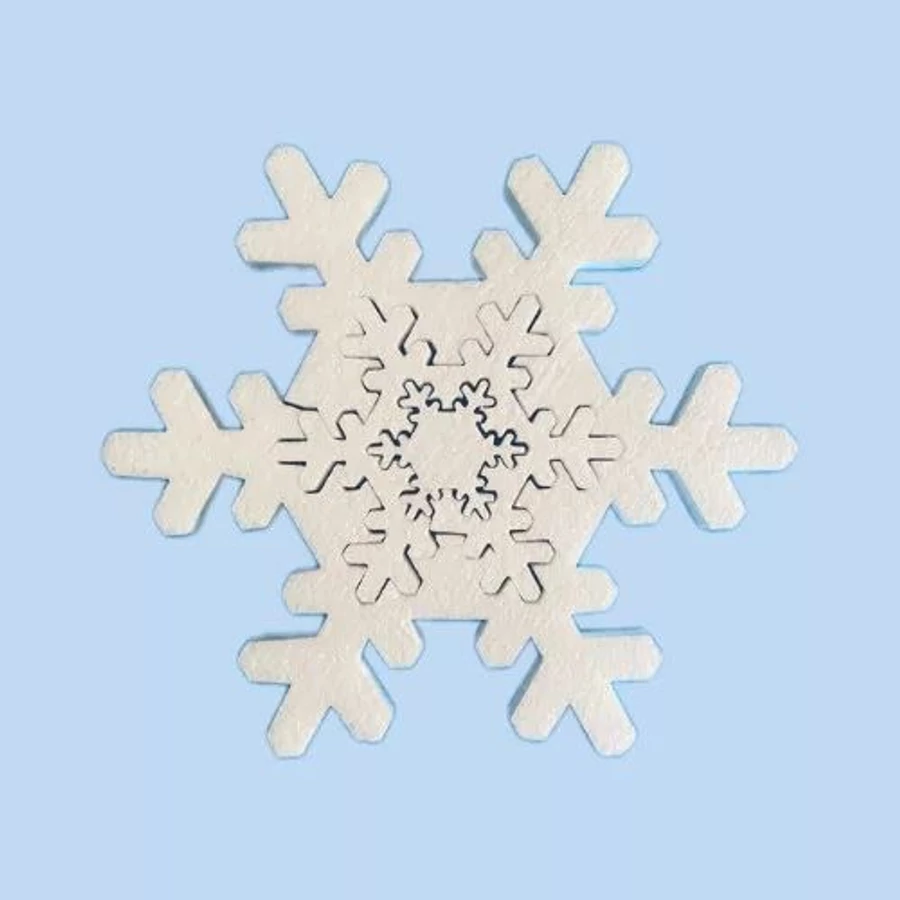 *60009 POLISZTIROL hópehely több darabos egymásba rakható 24cm