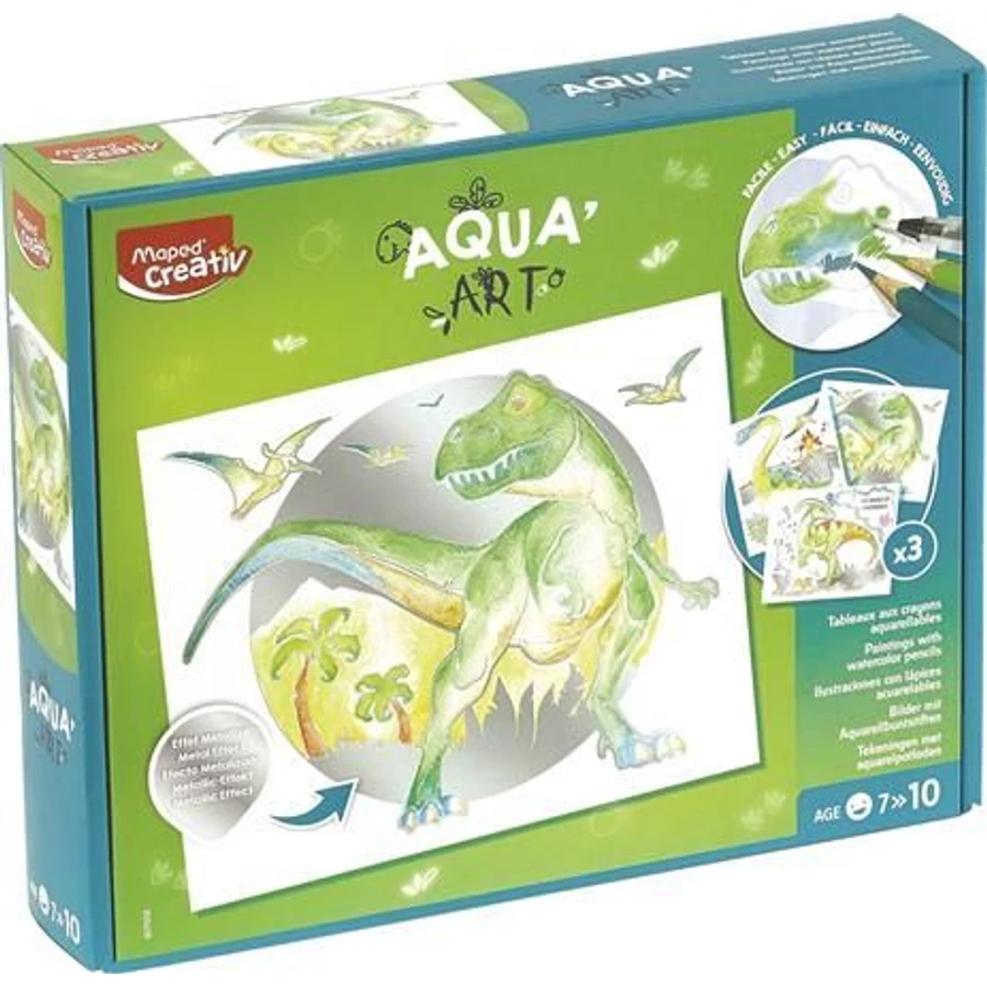 AKVARELL festőkészlet MAPED KREATÍV "Aqua Art" dinoszaurusz