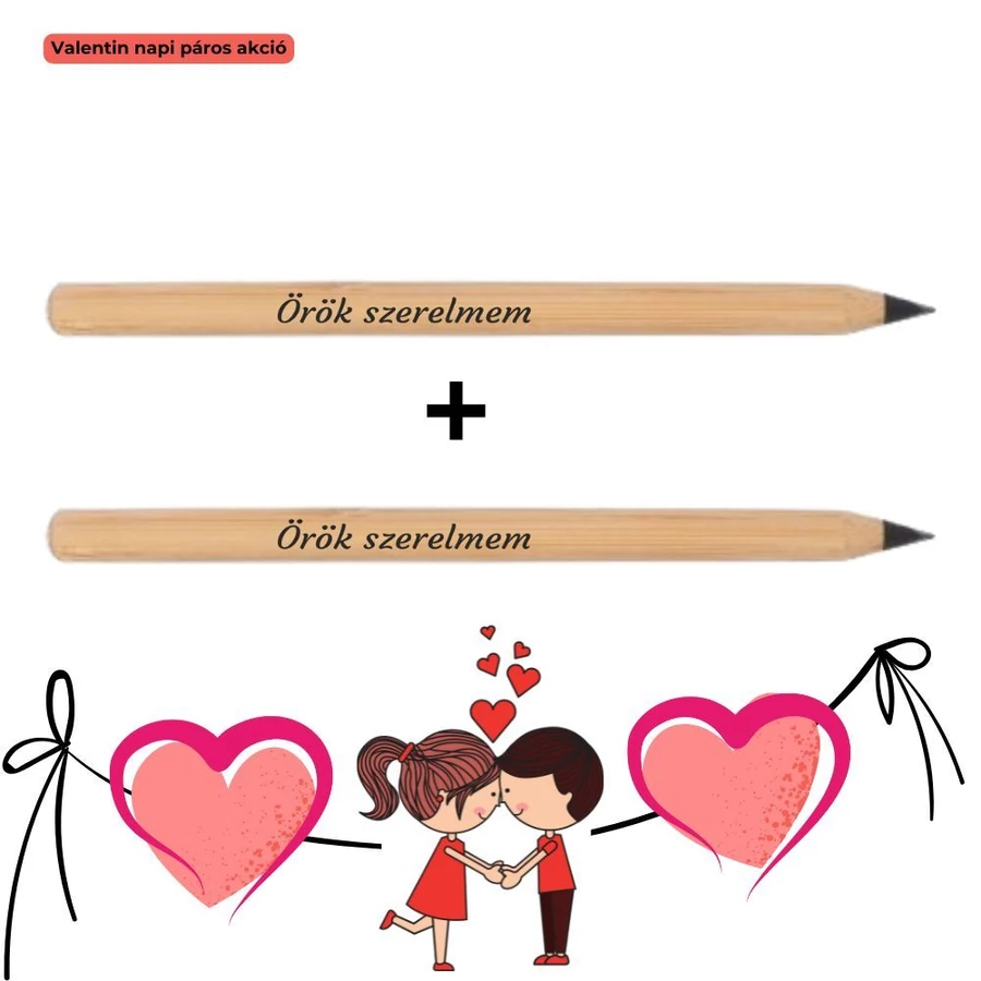 *60315 GRAFIT MC bambusz Örök ceruza kupakos 2db-os feliratozva