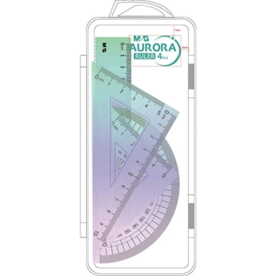 VONALZÓKÉSZLET mini 4db-os M&G