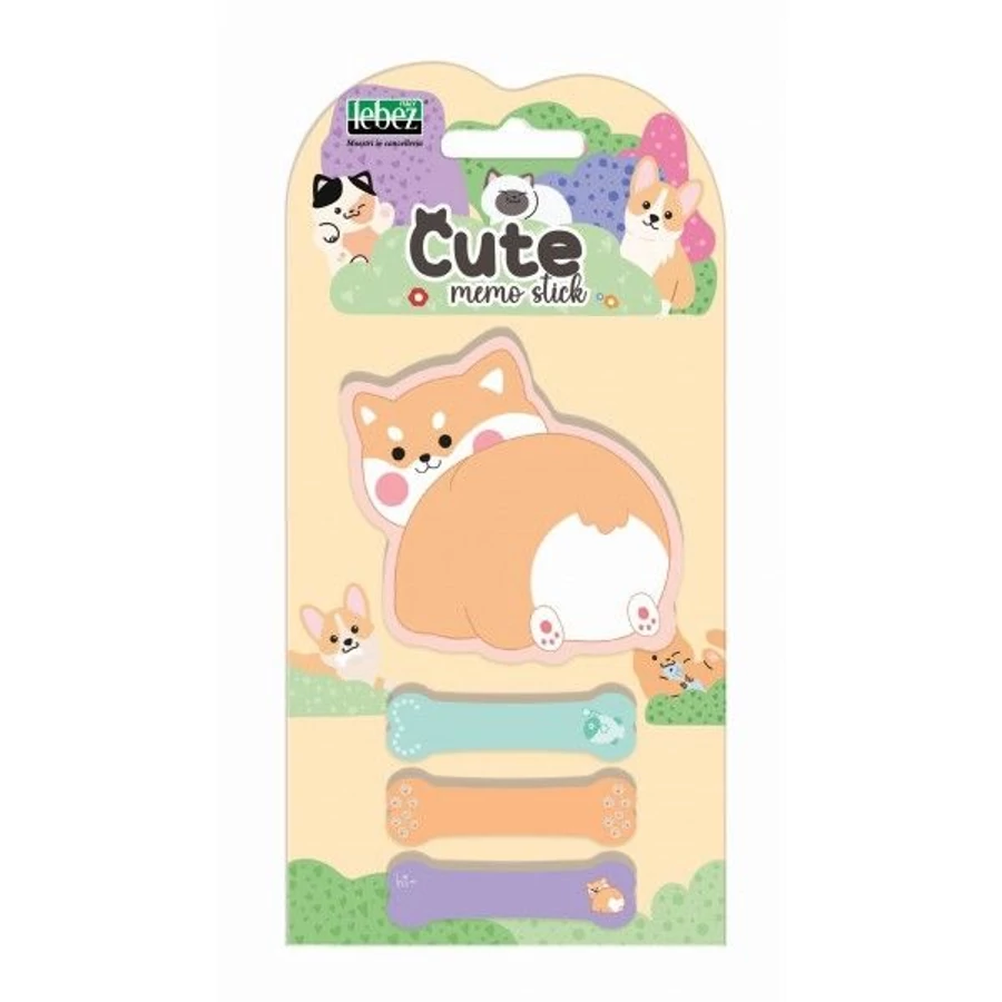 NOTES ÖNTAPADÓS+lapjelölő LEBEZ Cicás 5,5*8,3cm  81964
