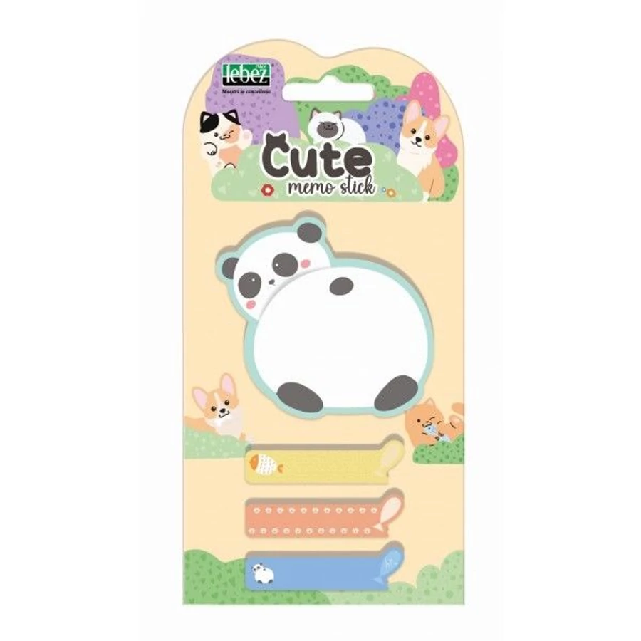 *60505 NOTES ÖNTAPADÓS+lapjelölő LEBEZ Cicás 5,5*8,3cm  81963