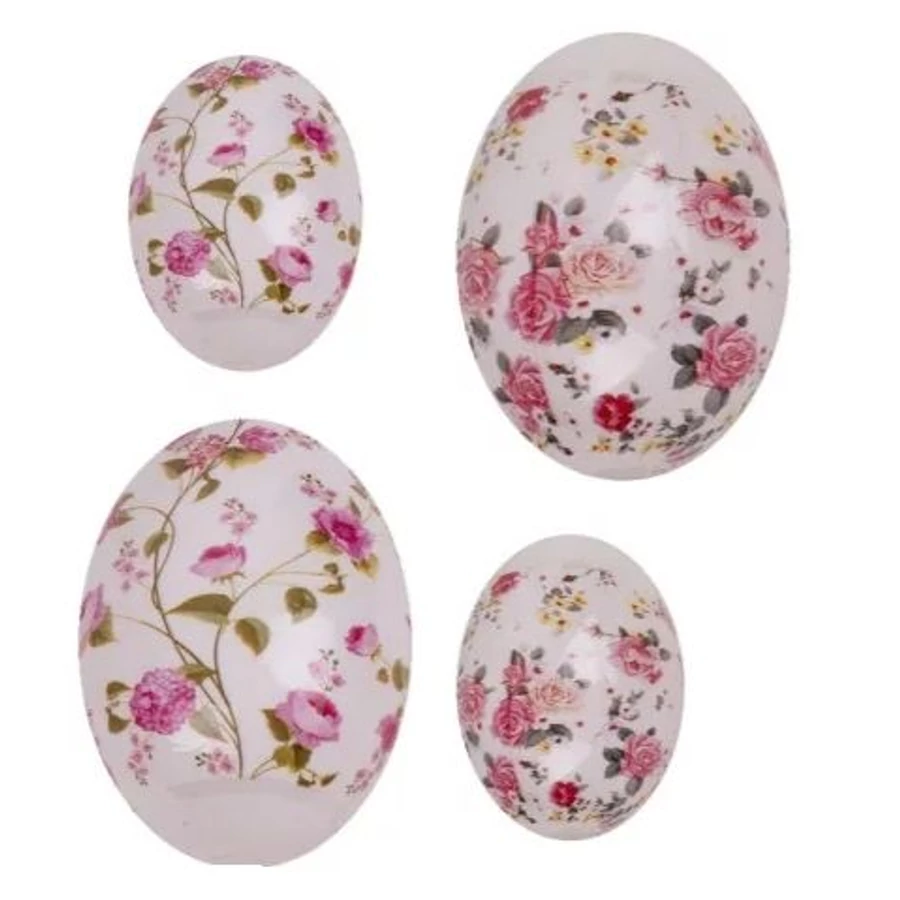 HÚSVÉTI TOJÁS fényes, apró virágmintás  6cm