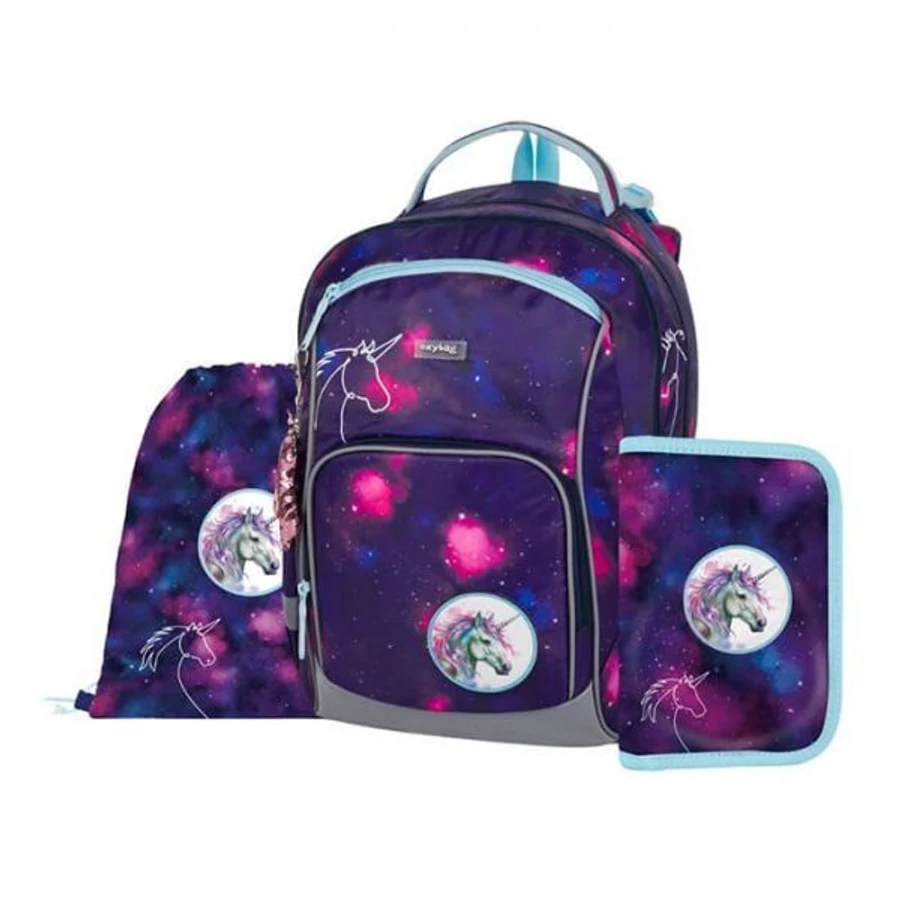 Iskolatáska szett OXI GO 3db-os Unikornis táska+tolltartó+tornazsák 47226