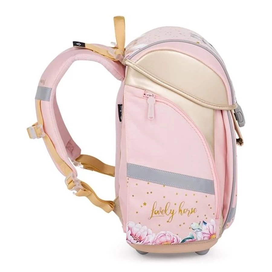 *60689 Iskolatáska szett OXI BAG 3db-os Horse rom. Prém.Light táska+tollt.+tzsák. 0-13725