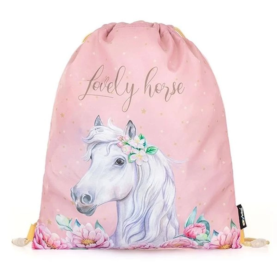 *60689 Iskolatáska szett OXI BAG 3db-os Horse rom. Prém.Light táska+tollt.+tzsák. 0-13725