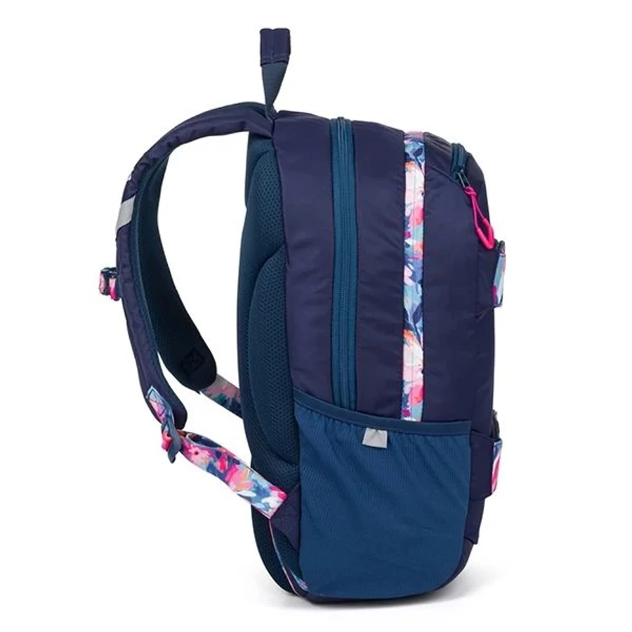 *60708 Hátitáska OXI Sport Flowers kék+tolltartó  8-39725E