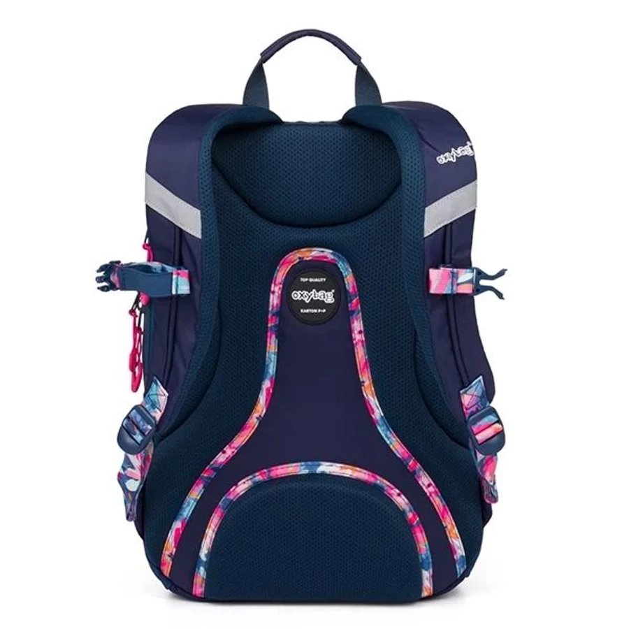 *60708 Hátitáska OXI Sport Flowers kék+tolltartó  8-39725E