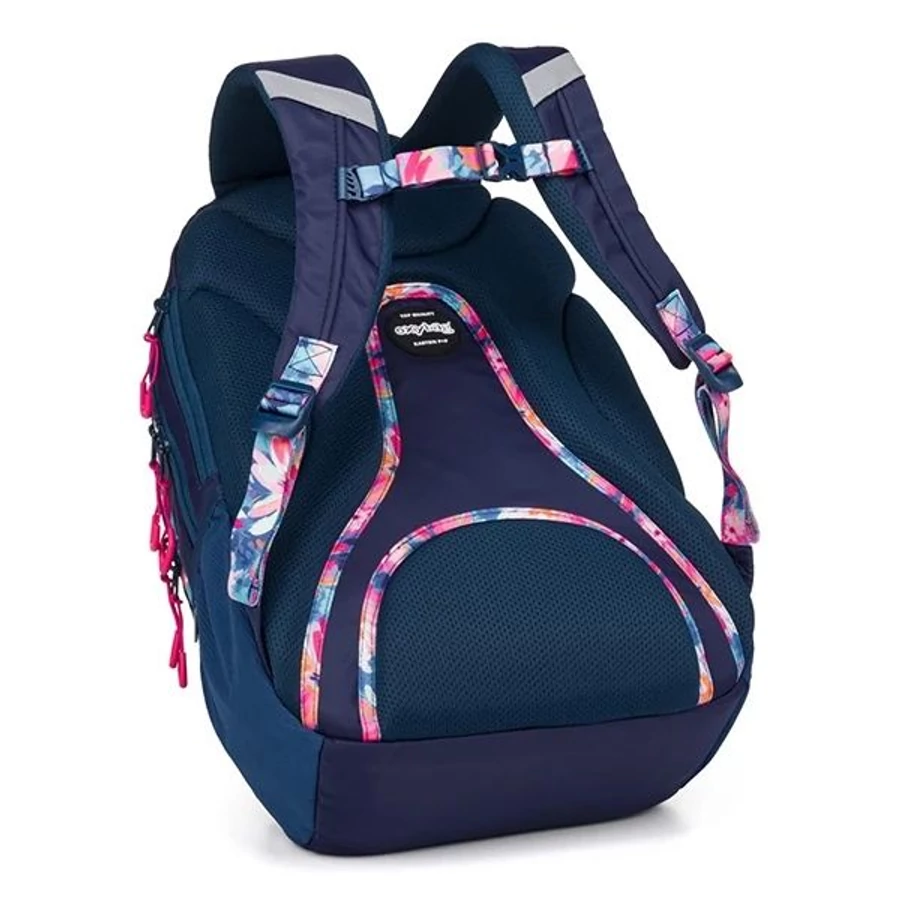 *60708 Hátitáska OXI Sport Flowers kék+tolltartó  8-39725E