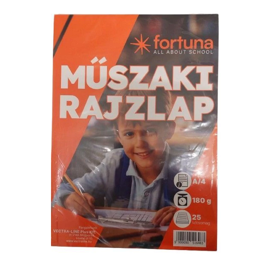 RAJZLAP A4 műszaki famentes 25ív/csom.180gr FORTUNA