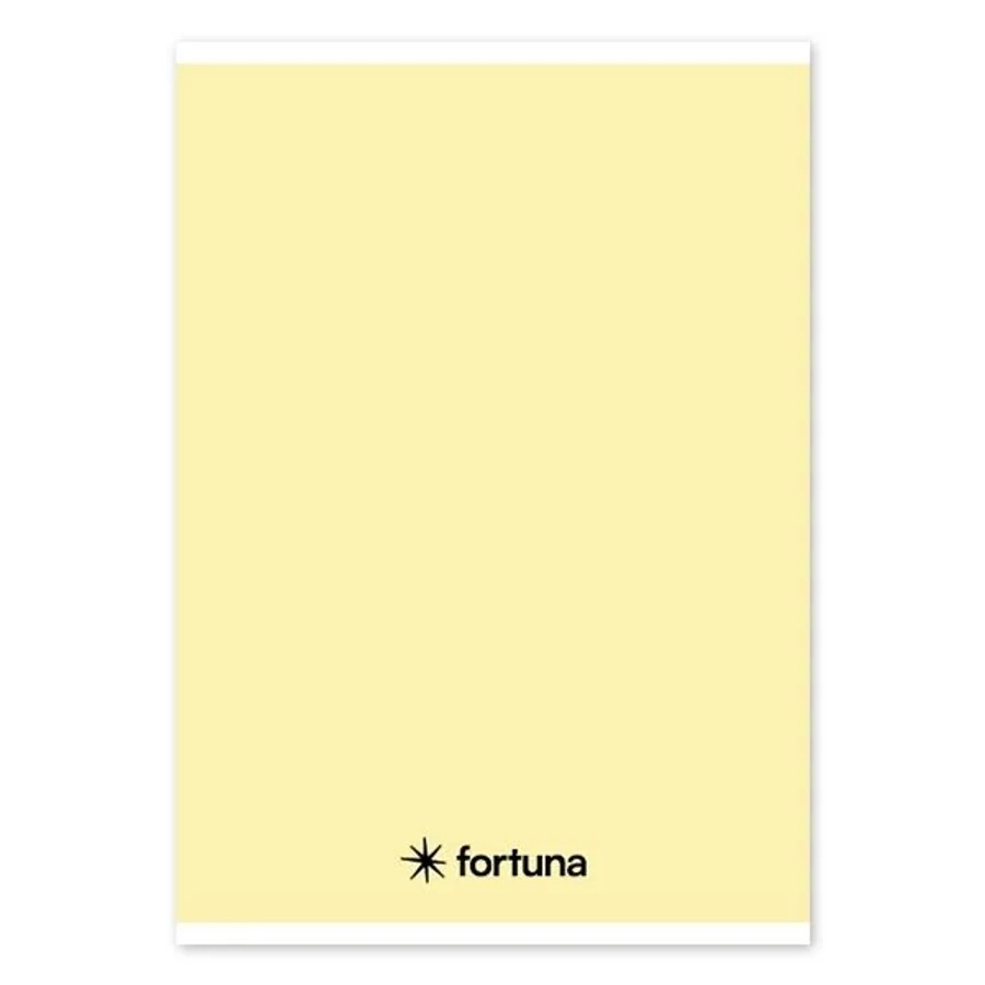 FÜZET A5 FORTUNA Monocromo vonalas pasztell színek 32 lapos (sárga, 01.02089)