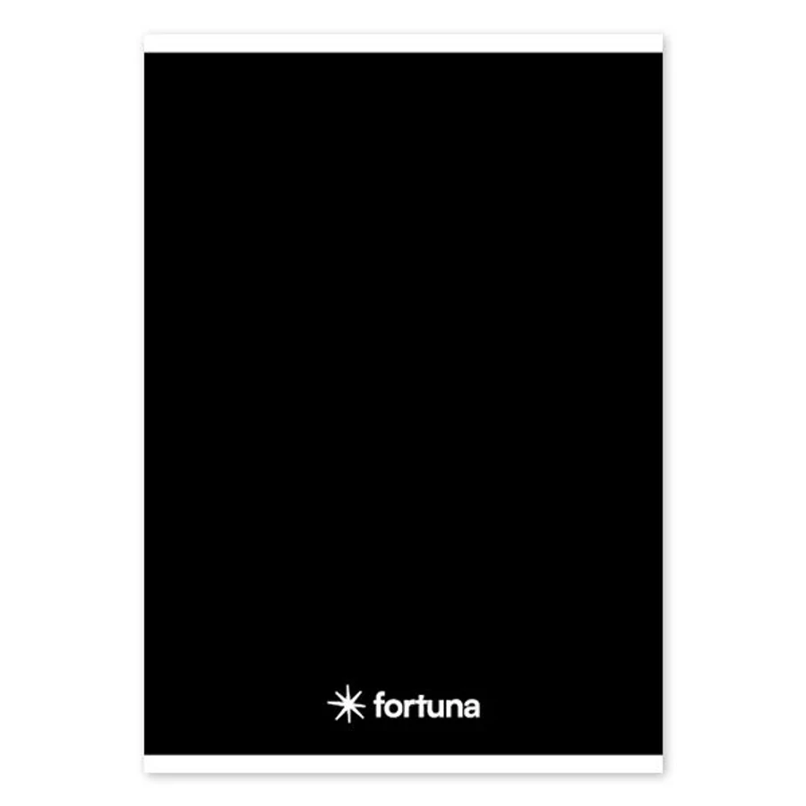 FÜZET A5 FORTUNA Monocolor vonalas élénk színek 32 lapos (fekete, 01.02079)