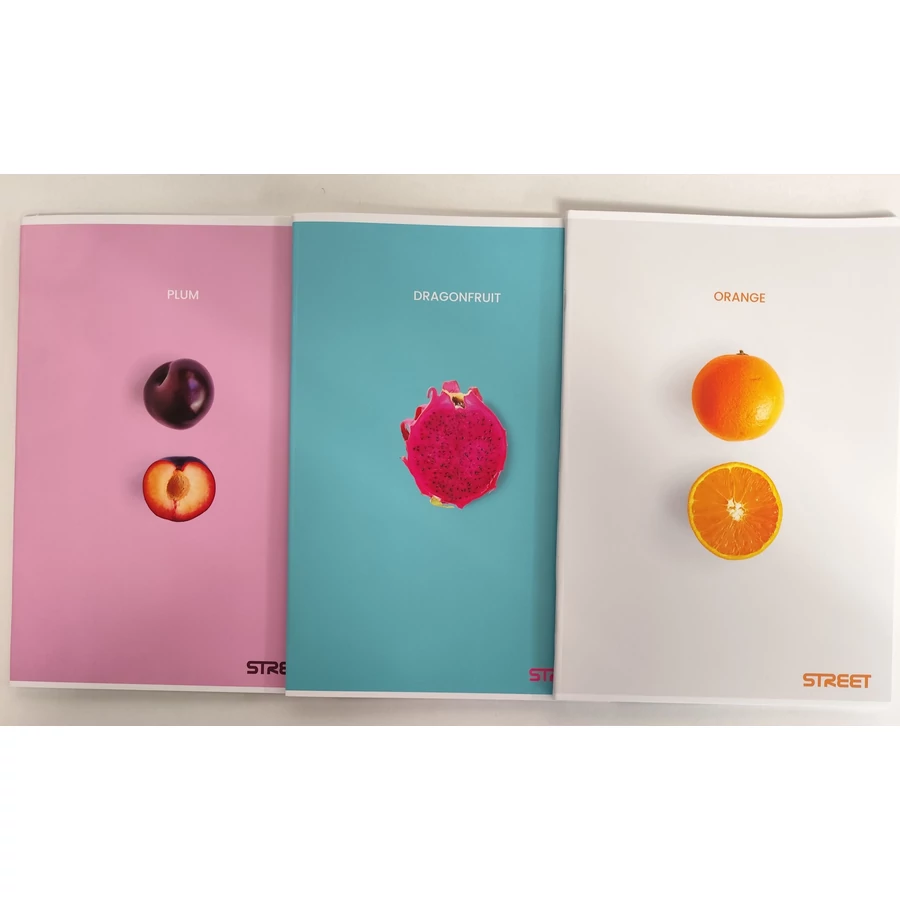 *60792 FÜZET A4  STREET Fresh vegyes mintás vonalas 54l   63490