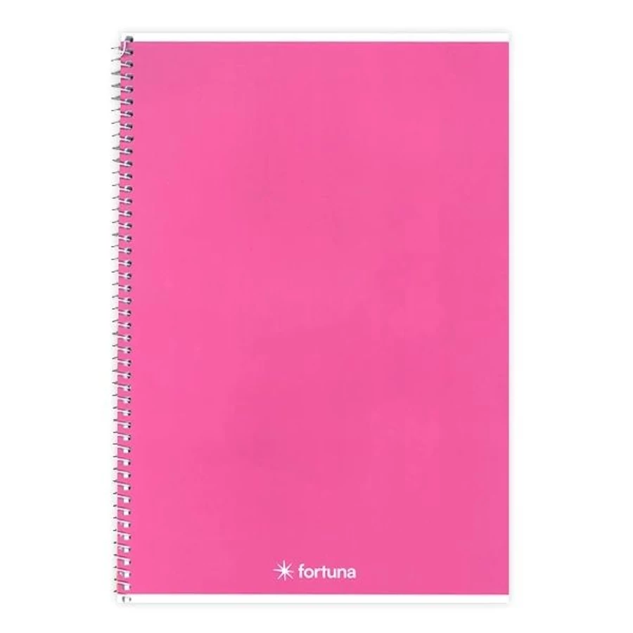 FÜZET spirál A4 FORTUNA Monocolor élénk szín = 70l (rózsaszín, 01.02136)