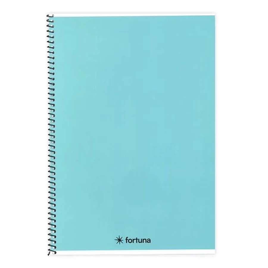 FÜZET spirál A4 FORTUNA Monocolor pasztell szín = 70l (kék, 01.02137)