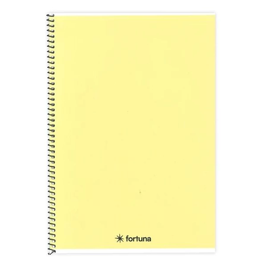 *60816 FÜZET spirál A4 FORTUNA Monocolor pasztell szín = 70l