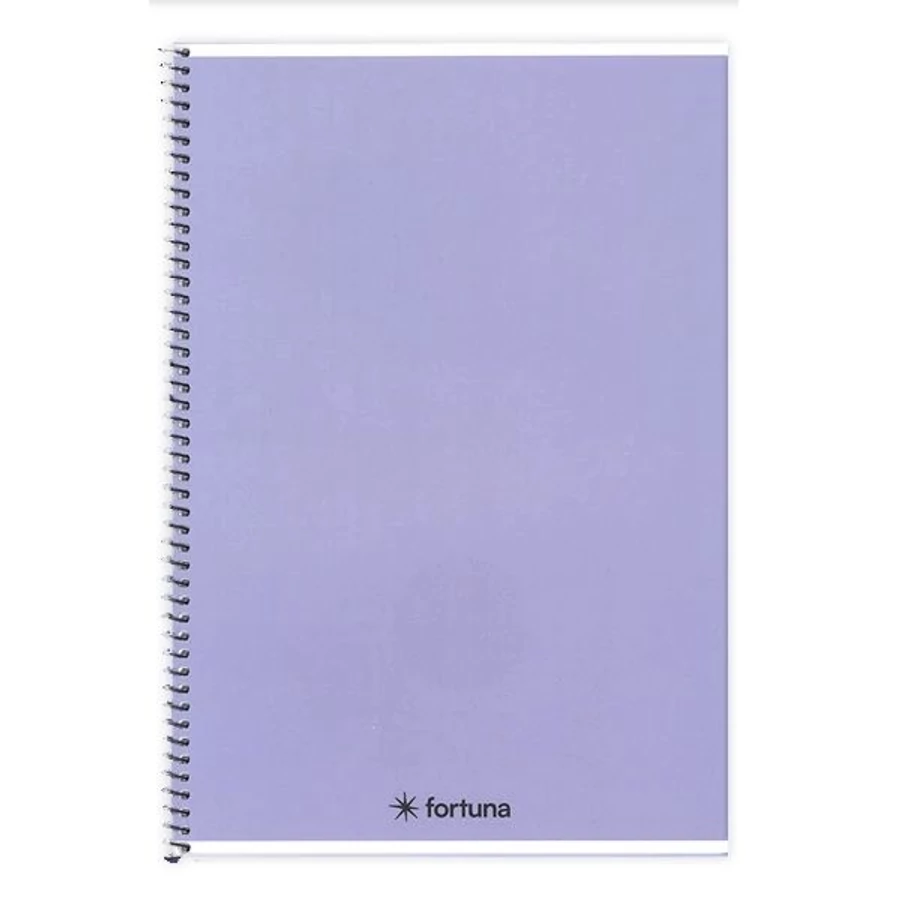 FÜZET spirál A4 FORTUNA Monocolor pasztell szín = 70l (lila, 01.02142)