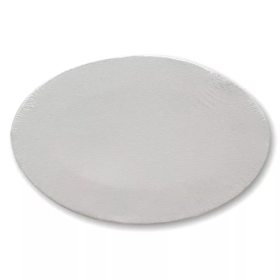 FESTŐVÁSZON Mona Lisa ovális fakeretes, fehér d15cm