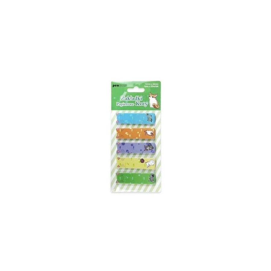 *61011 LAPJELÖLŐ 44x12mm 5*20l PenWorld 5 minta, 2 féle