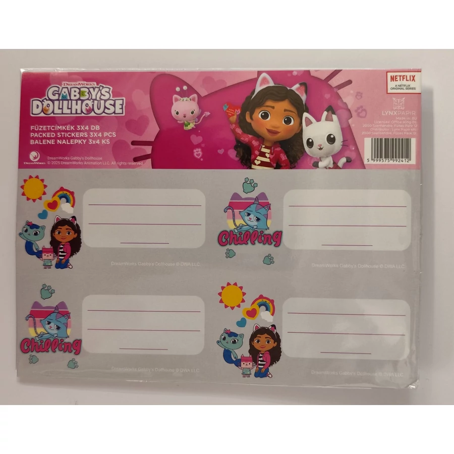 *61037 FÜZETCIMKE ICO Gabby's Dollhause  3*4db