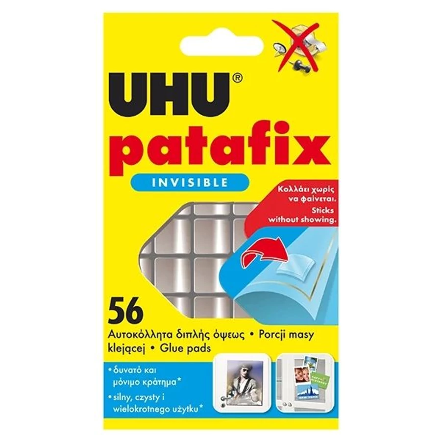 *61066 GYURMARAGASZTÓ  UHU Patafix átlátszó  56db