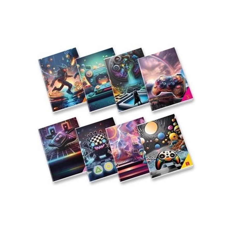 *61167 FÜZET A4 PIGNA kockás 42lap Electronic games