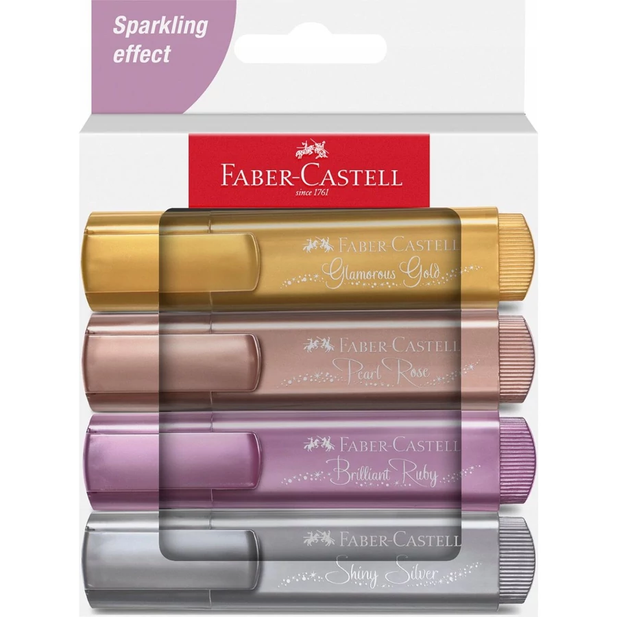 *61184 SZÖVEGKIEMELŐ készlet FABER CASTELL gyöngyház 4db/cs. 254674