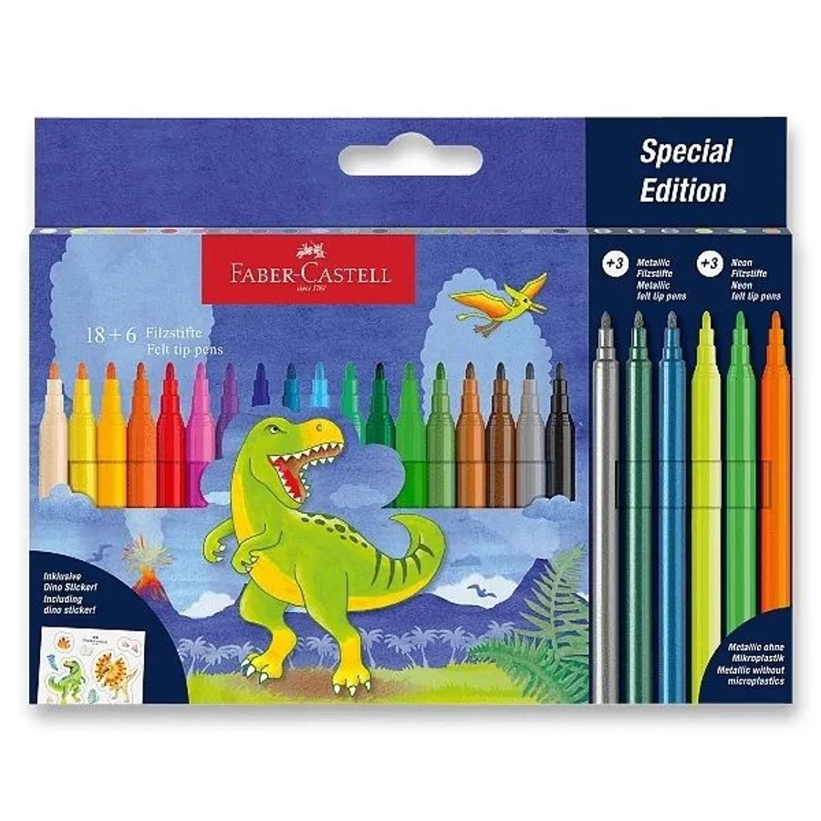 *61242 ROSTIRON 18+6 FABER Castell Dinosaur   554222