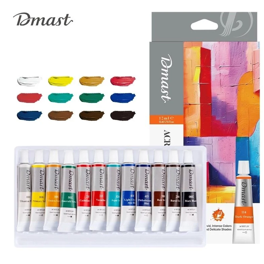*61266 AKRILFESTÉK készlet 12 DELI Dmast  12*12ml