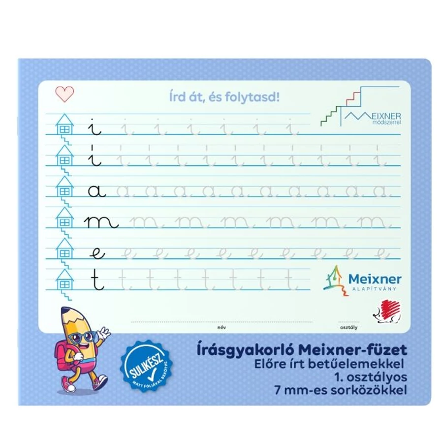 *61309 FÜZET írásgyakorló A4 SÜNI Sulikész 1.oszt előre beírt betükkel Meixner-féle fekvő