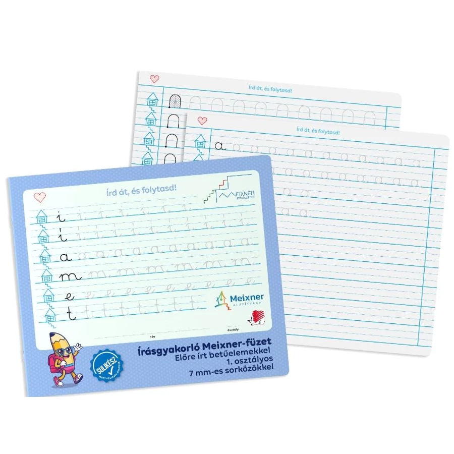*61309 FÜZET írásgyakorló A4 SÜNI Sulikész 1.oszt előre beírt betükkel Meixner-féle fekvő