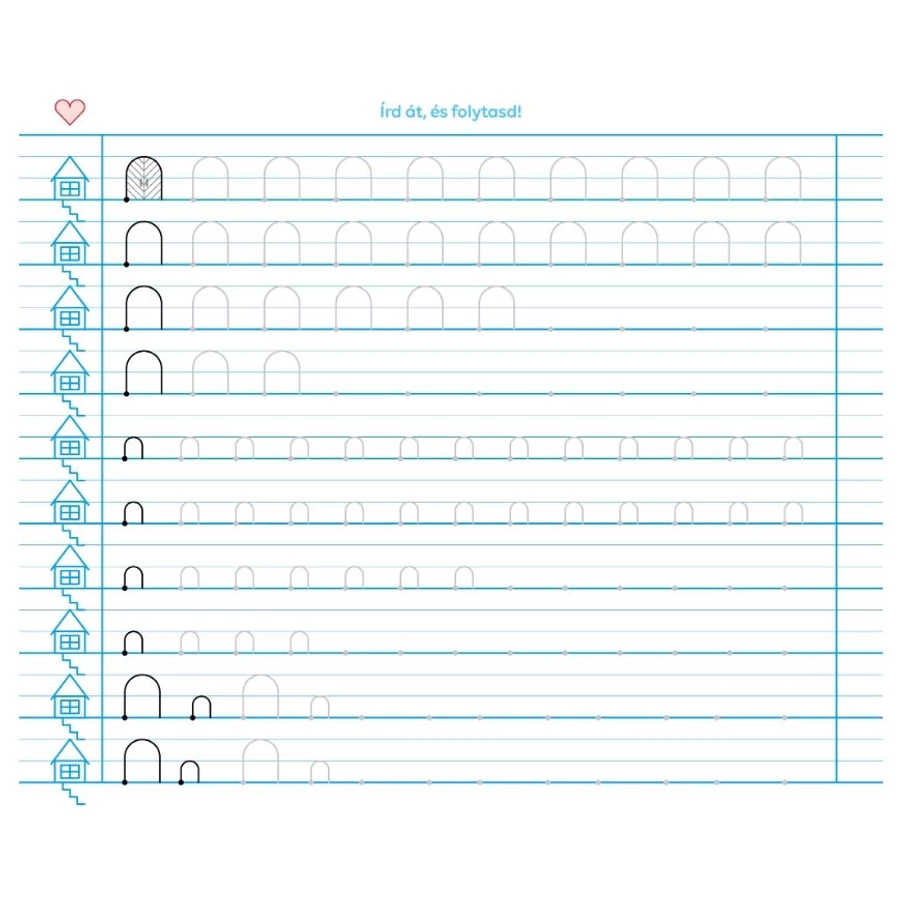 *61309 FÜZET írásgyakorló A4 SÜNI Sulikész 1.oszt előre beírt betükkel Meixner-féle fekvő