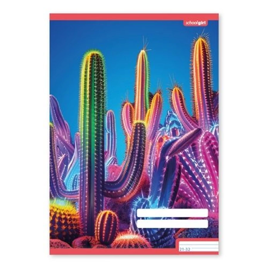 *61350 FÜZET A5 pd  vonalas 21-32  School Girls Cactus